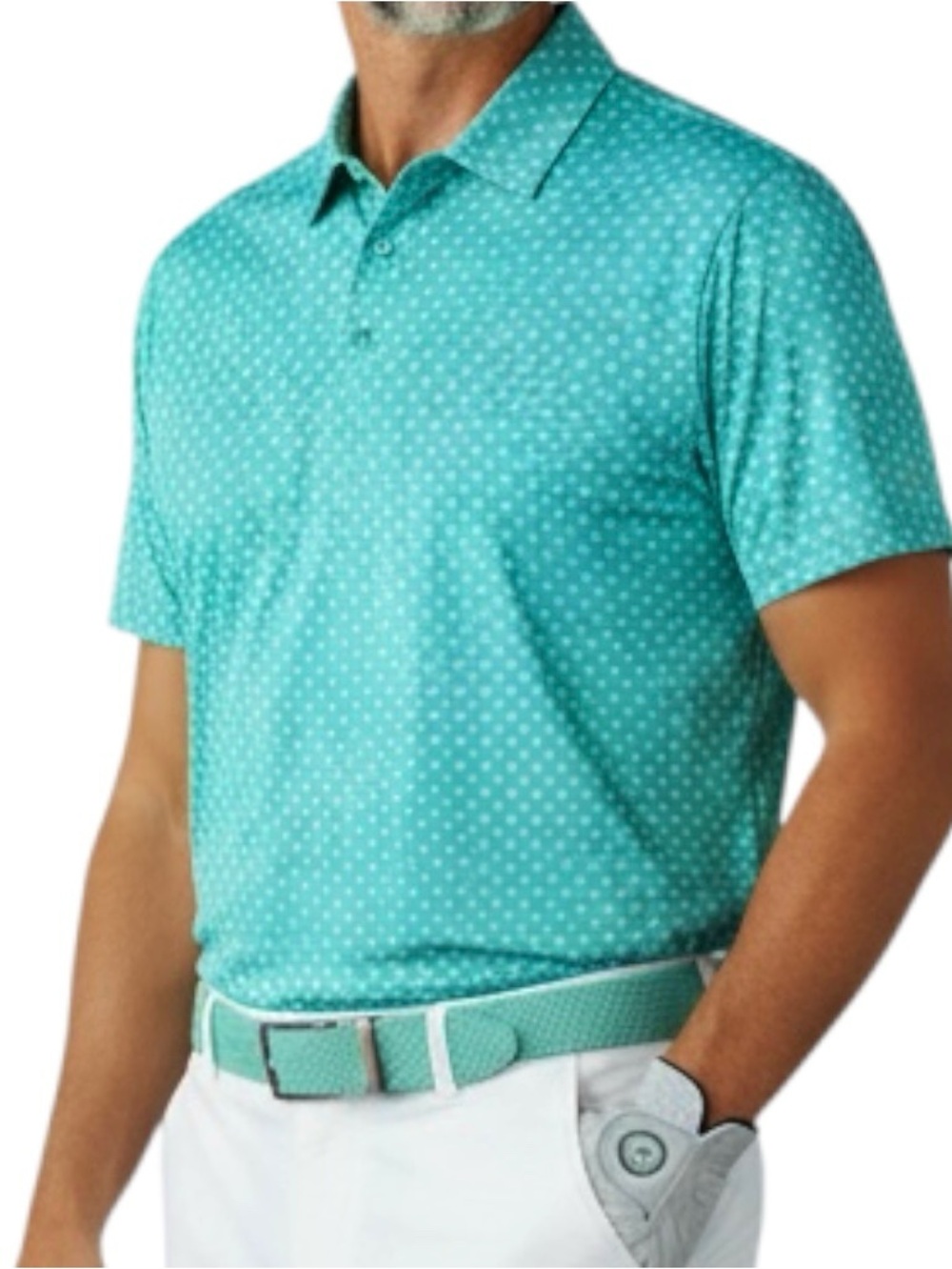 Bogey Bros Golf Polo Shirt Mens 2XL Mint "Play Bad Look Good"  Finger Print